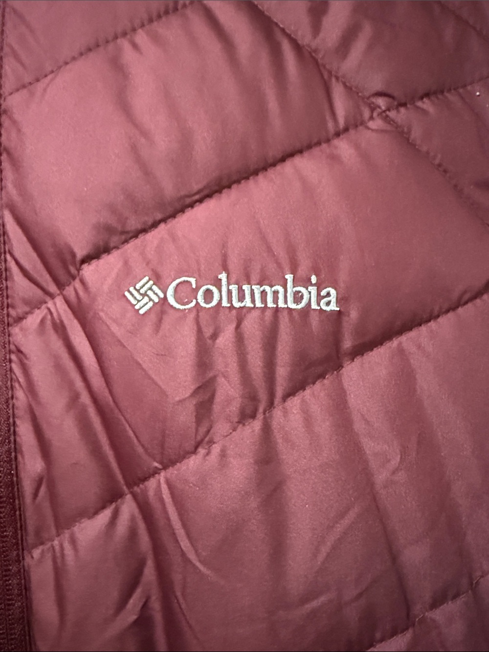 Columbia Women's Burgundy Quilted Hooded Puffer Coat - Picture 2 of 5